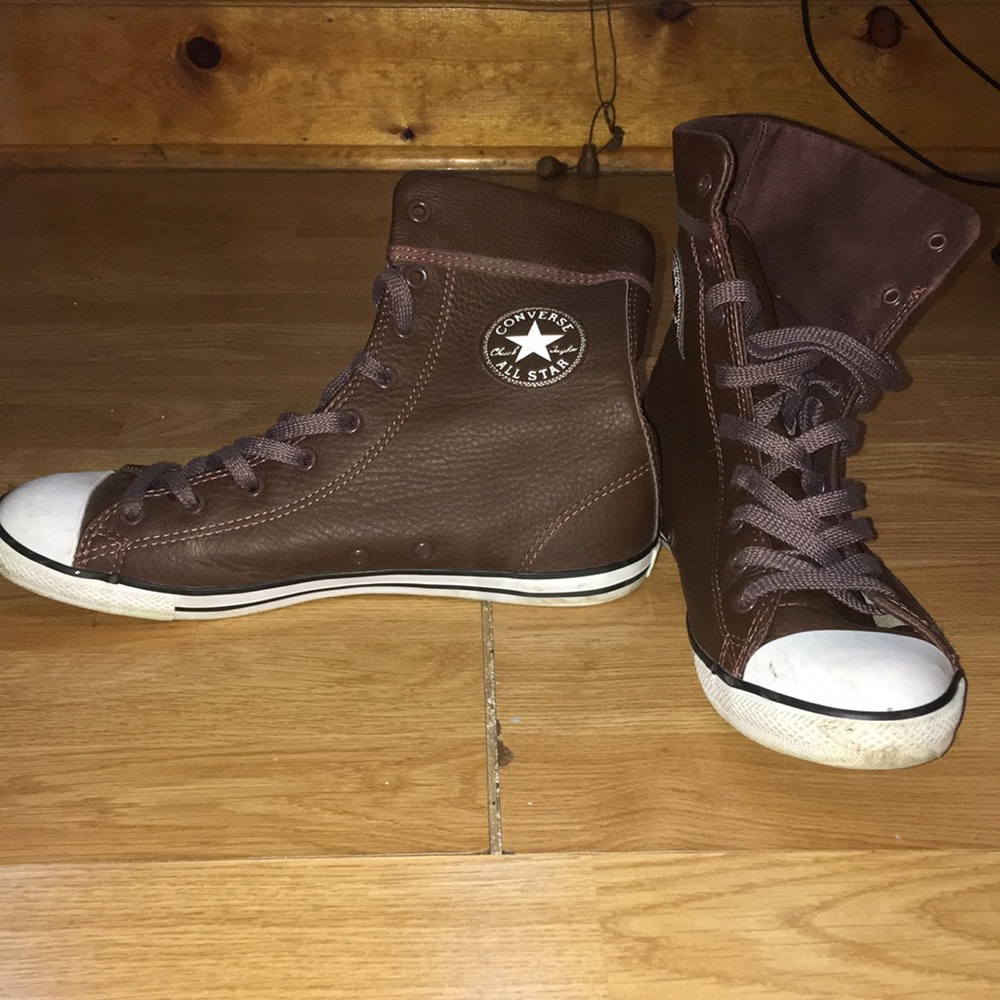 Converse leather high tops